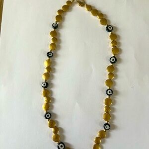 18 kt Gold filled evil eye necklace- stunning !